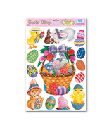 Beistle Easter Basket & Friends Clings 12" x 17" Sheet (5 Ct)- Pack of 12 - $40.74
