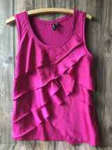 Relativity Sleeveless Shirt Top Dark Pink Size Medium - £5.34 GBP