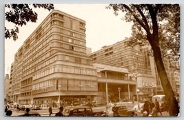 1950s Mexico City Hotel Del Prado Busy Street Scene Cars RPPC Postcard C34 - $16.95
