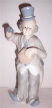 Lladro &quot;Clown Playing A Tambourine&quot; Fine Porcelain Figurine - $190.68