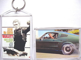 Steve Mc Queen Bullitt Mustang Key Chain Frank Bullitt Charger Mcqueen Detective  - $7.99