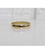 10k Yellow Gold Wedding Ring Sz 9.75 Men&#39;s Ladies 4mm Wide Smooth Band 2... - £103.77 GBP