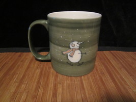 Eddie Bauer Christmas Holiday 16oz Coffee Hot Chocolate Mug Cup Caroling Snowmen - £12.01 GBP