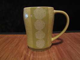 A Starbucks Coffee Green Burlap Design Mugs 2007 12 Oz - £11.79 GBP