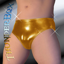 Thunderbox Chrome Metal Gold Swim, Wrestle, Poser Brief, Dancers, Costumes S-XL - $30.00