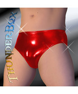 Thunderbox Chrome Metal Red Swim, Wrestle, Poser Brief, Dancers, Costumes - £23.90 GBP