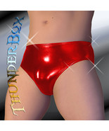 Thunderbox Chrome Metal Red Swim, Wrestle, Poser Brief, Dancers, Costumes - $565.44 MXN