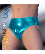 Thunderbox Chrome Metal Turquoise Swim, Wrestle, Poser Brief, Dancers, C... - £23.90 GBP