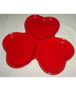 MANCER CERAMIC LOVE HEART SHAPE DECORATIVE SERVER ITALY - $27.12
