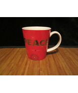 Starbucks Christmas Holiday 2006 Red Peace Snowflakes Coffee Mug Tea Cup... - $19.99