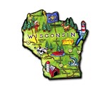 Wisconsin the Badger State Artwood Jumbo Fridge Magnet - $8.49