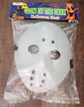 Vintage Scary Halloween Glow in the Dark Hockey mask Face Cover  Ages 8+ Jason - £7.75 GBP