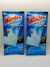 2 Windex Outdoor All-In-One Glass Cleaning Tool Refill Pads New Sealed Pack Of 2 - £23.18 GBP