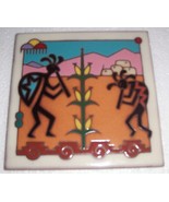 MASTERWORKS HANDCRAFTED ART TILE KOKOPELLI CERAMIC - $49.76 CAD