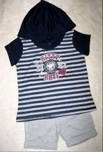 GIRLS 3T - Athletic Works -  Kitty Kat HOODED TOP &amp; SHORTS  SET - $16.00