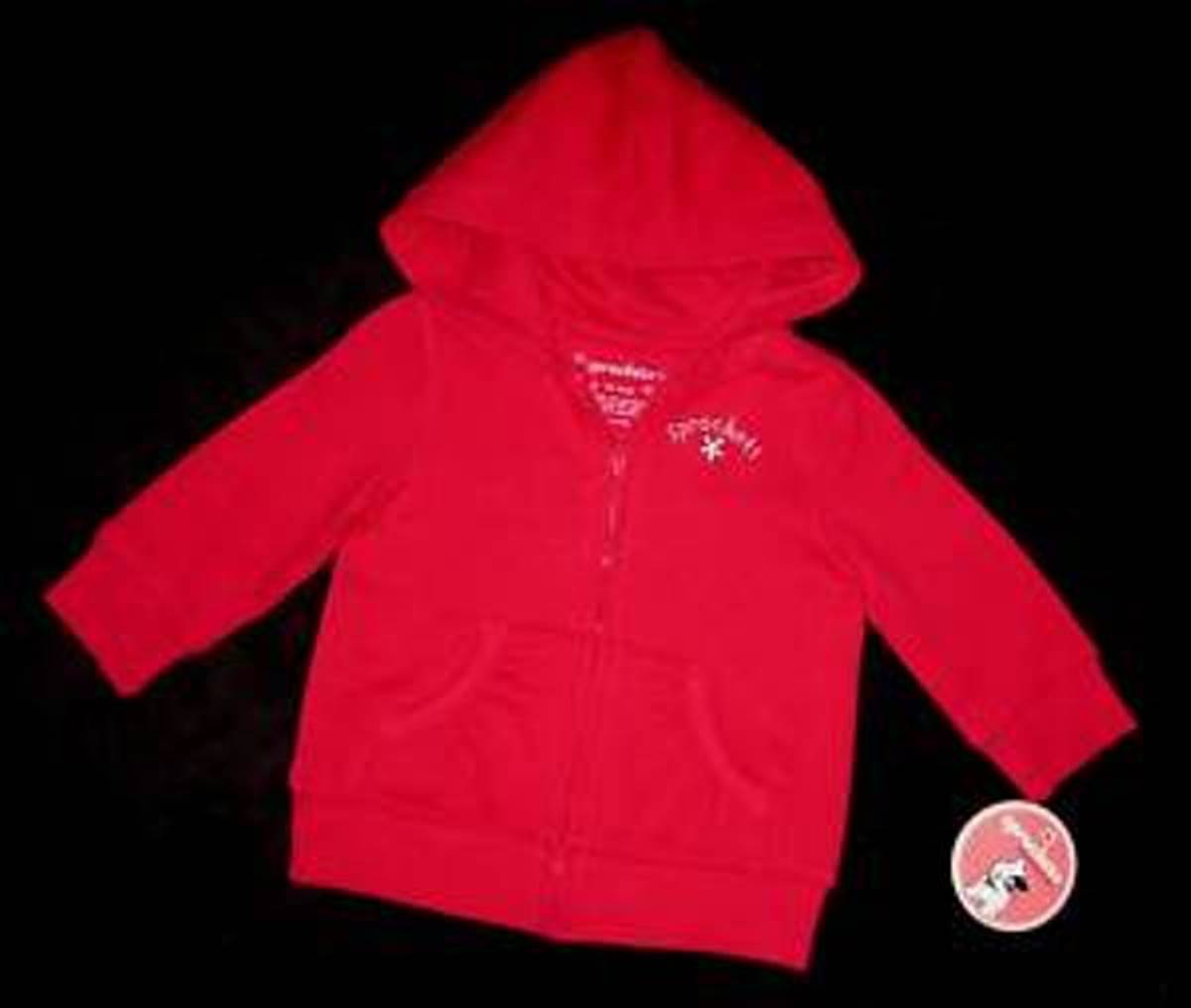 GIRLS 18 MONTHS - Sprockets - Red LIGHTWEIGHT HOODED JACKET