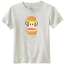 BOYS 5/6 - Paul Frank® - Julius &amp; Friends Monkey Burger Graphic Tee SHIRT - £9.59 GBP