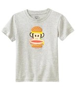 BOYS 5/6 - Paul Frank® - Julius &amp; Friends Monkey Burger Graphic Tee SHIRT - £9.65 GBP