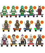 14Pcs TMNT Minifigures Leonardo Splinter Shredder Casey Wild Boar Mini B... - $26.89+