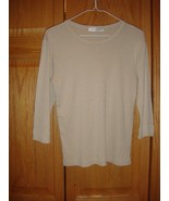 Fresh Produce Top L Sanddollar Soft Sheen Tee 3/4 Sleeve NWOT - £14.84 GBP