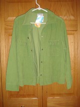 Fresh Produce Jacket M Fern Green Corduroy Snap Jacket NWT - £16.91 GBP