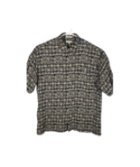 VIA VENETO Mens Geometric Button Up Short Sleeve Beachy Casual Shirt Men... - $942.18 MXN
