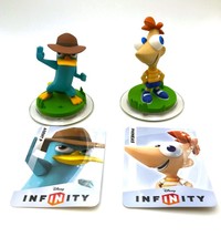 Disney&#39;s Infinity 1.0 Phineas &amp; Ferb - Agent Perry &amp; Phineas Figures &amp; Cards - £11.79 GBP