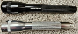Vintage  Brinkman Black &amp; Silver Max Mini Flashlight USA 2 AA - 5.75 Inches &amp; 6&quot; - £14.72 GBP