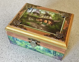 Woodland Fairytale Cottage Wooden Trinket Box 2 - £10.51 GBP