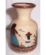 Miniature Tonala Mexico Native Latino Pottery Art Vase - $42.08