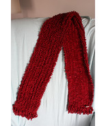  Dark Red Nubby Fall or Winter Scarf  - £3.92 GBP