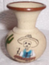 Miniature Tonala Mexico Native Latino Pottery Vase Signed Tijuana Mexico - $25.25