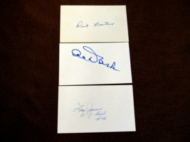 DICK BARTELL LARRY JANSEN AL DARK NY GIANTS SIGNED AUTO VINTAGE (3) INDE... - $39.59