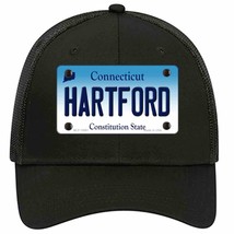 Hartford Connecticut Novelty Black Mesh License Plate Hat - £22.74 GBP