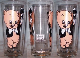 Pepsi Collector Series Glass 1973 Porky Pig Brockway LOS BL 16oz - $8.00