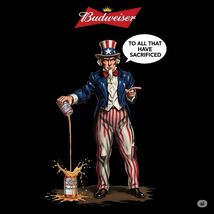 Budweiser Bud Light Beer Advertising Metal  Sign 8x12in Vintage Uncle Sa... - $24.74