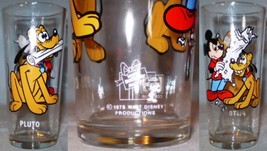 Pepsi Collector Series Glass Happy Birthday Mickey 1978 Pluto - £7.90 GBP