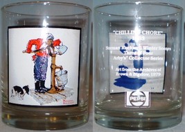 Pepsi Glass Arby&#39;s Norman Rockwell Winter Scenes Chilling Chore - £3.93 GBP