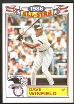 1987 Topps Glossy All Star Baseball Card # 17 New York Yankees Dave Winfield   - $0.99