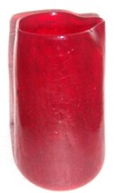 Murano Style Ruby Red Handblown Crackle Glass Vase Display - £219.30 GBP