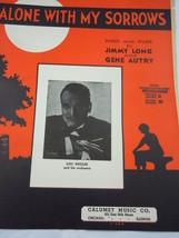 Vintage Alone With My Sorrows Sheet Music  - £7.82 GBP