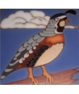 NATIVE AMERICAN GAMBEL QUAILLE PRECIOUS STONE ART TILE  - $115.84 CAD