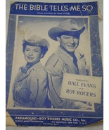 Vintage Roy Rogers The Bible Tells Me So Sheet Music - €3,46 EUR