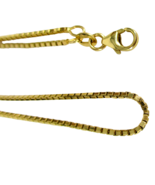14K Yellow Solid Gold Box Chain Necklace ITALY 20&quot; 5.2 Grams - $568.66 CAD