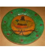 NATIVE MEXICO PHEASANT BIRD POTTERY PLATE PLATTER - $132.18