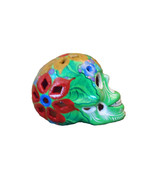 Day of The Dead DOD Medium Sugar Skull Lantern Flower Cut Out Light Gree... - $29.69