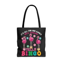 Tote Bag, Flamingo, It&#39;s all fun and Games until someone yells Bingo, Personalis - $28.00+