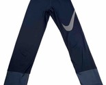 Nike Women&#39;s Dri-Fit Black Pants Gray Swish Power Capri Leggings Size XS - £14.23 GBP