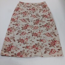 Eddie Bauer Women's Beige Floral Cotton A-Line Skirt Size 14 image 15