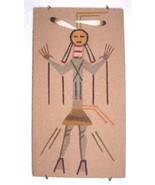 NAVAJO SAND ART NATIVE AMERICANA PAINTING BY CURTIS - $74.99